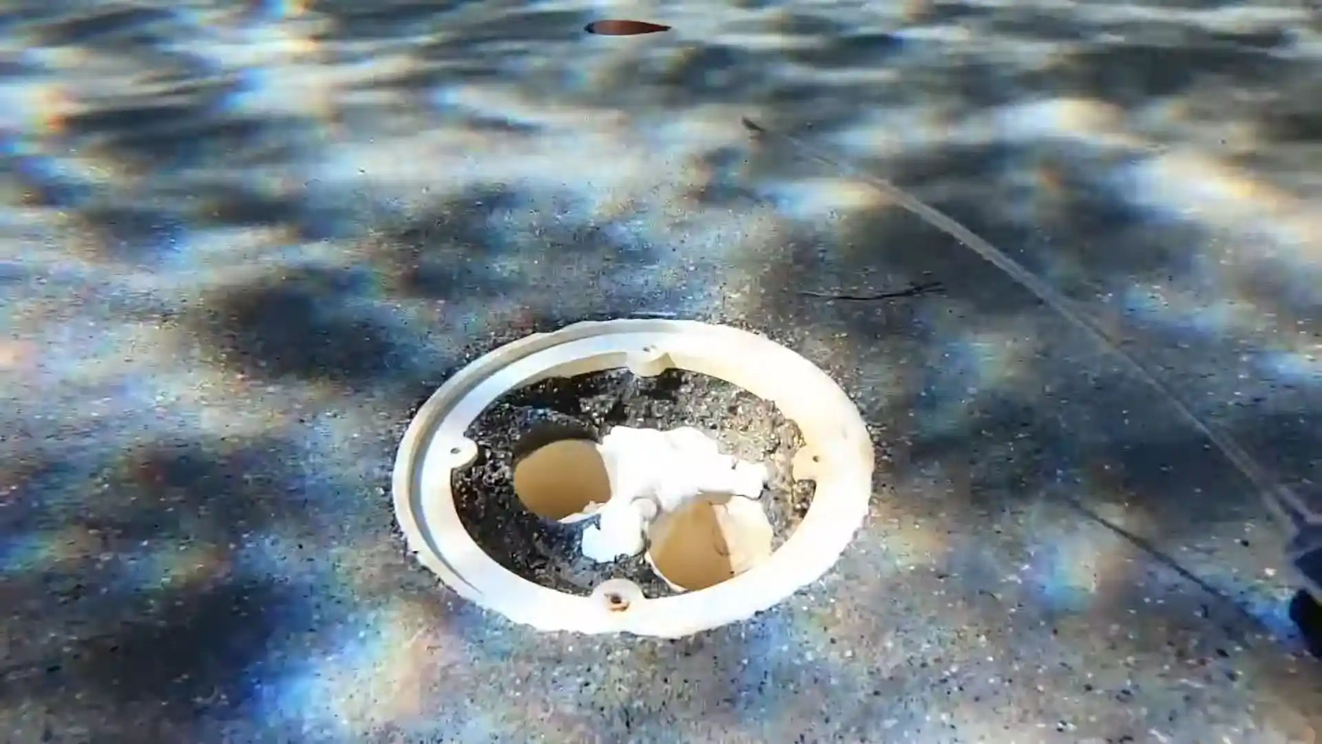 P-trap and slip joints under a Downtown Parker kitchen sink