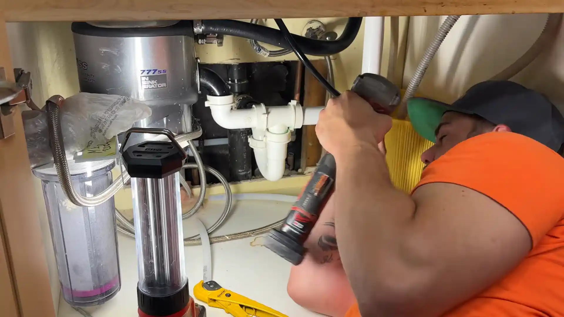 PEX manifold installation during a Pinery whole-house repipe project